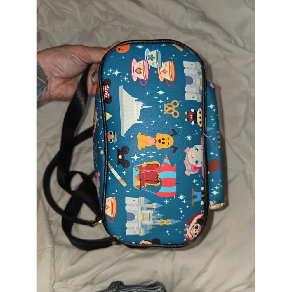 Loungefly Disney parks character chibi print mini backpack bookbag tote bag!